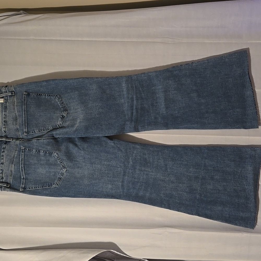 Express Light Blue Flare Jeans - Picture 6 of 9